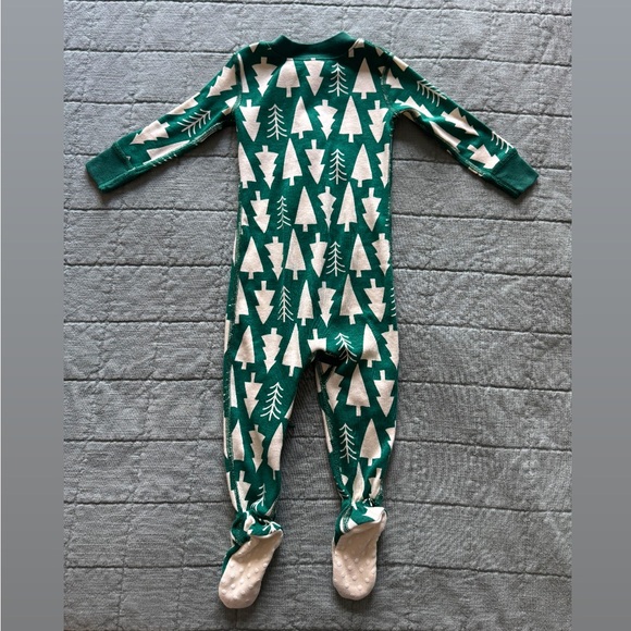 Green Tree Print Kids One Piece - Picture 2 of 3